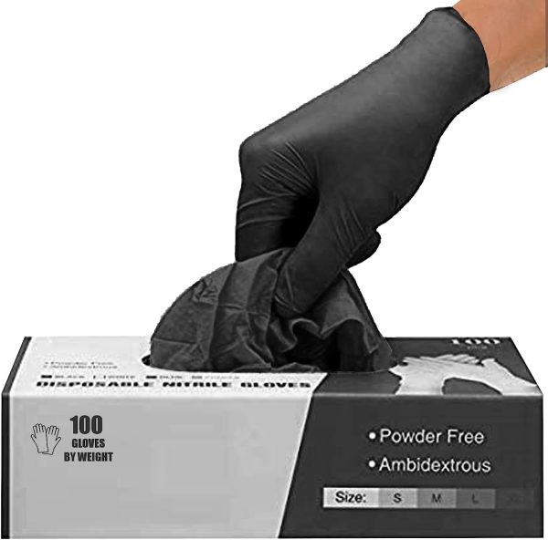 Black Nitrile Disposable Gloves